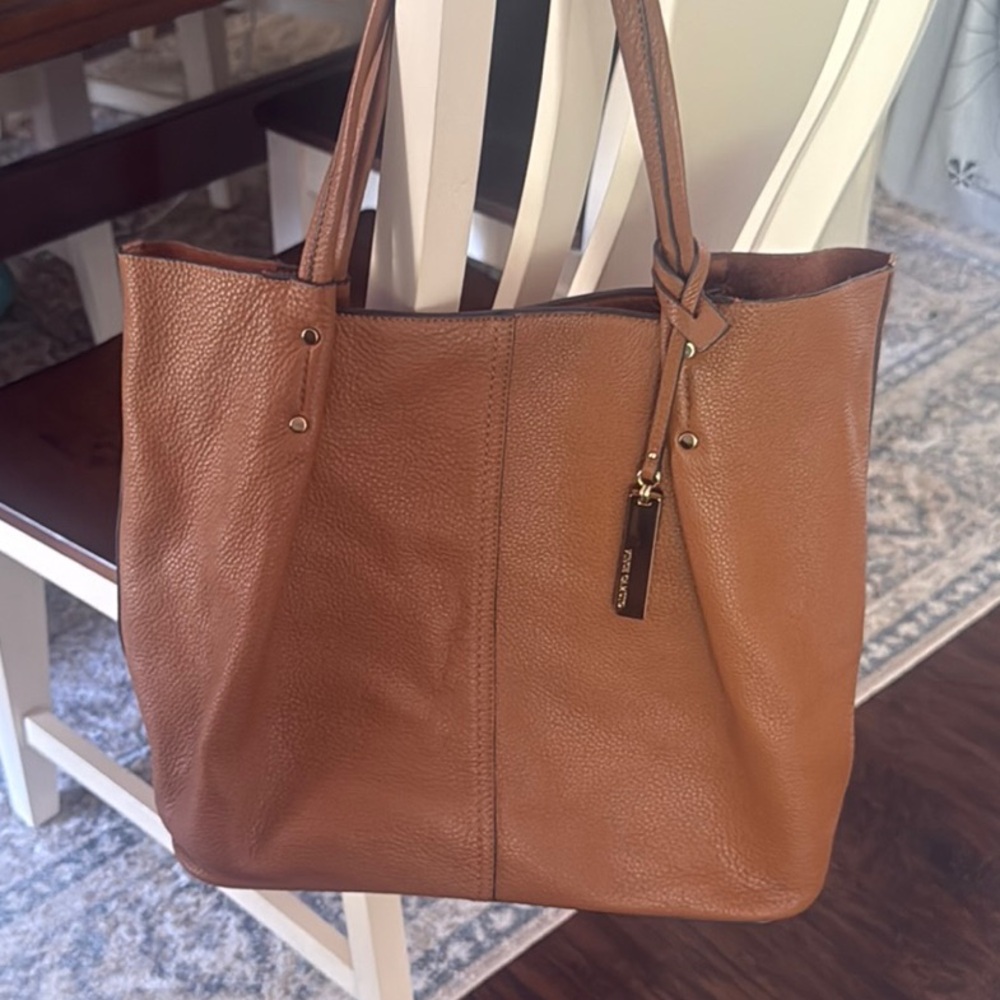 Vince Camuto Tan Leather Tote Bag